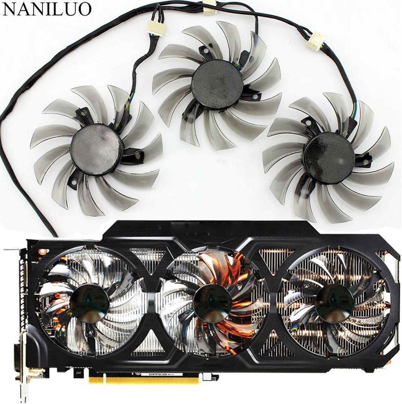 75MM T128010SU 0.35A Cooling Fan For Gigabyte GTX 670 680 760 Ti G1 GTX 770 780Ti fan GTX Titan fan Video Card Cooler Fan