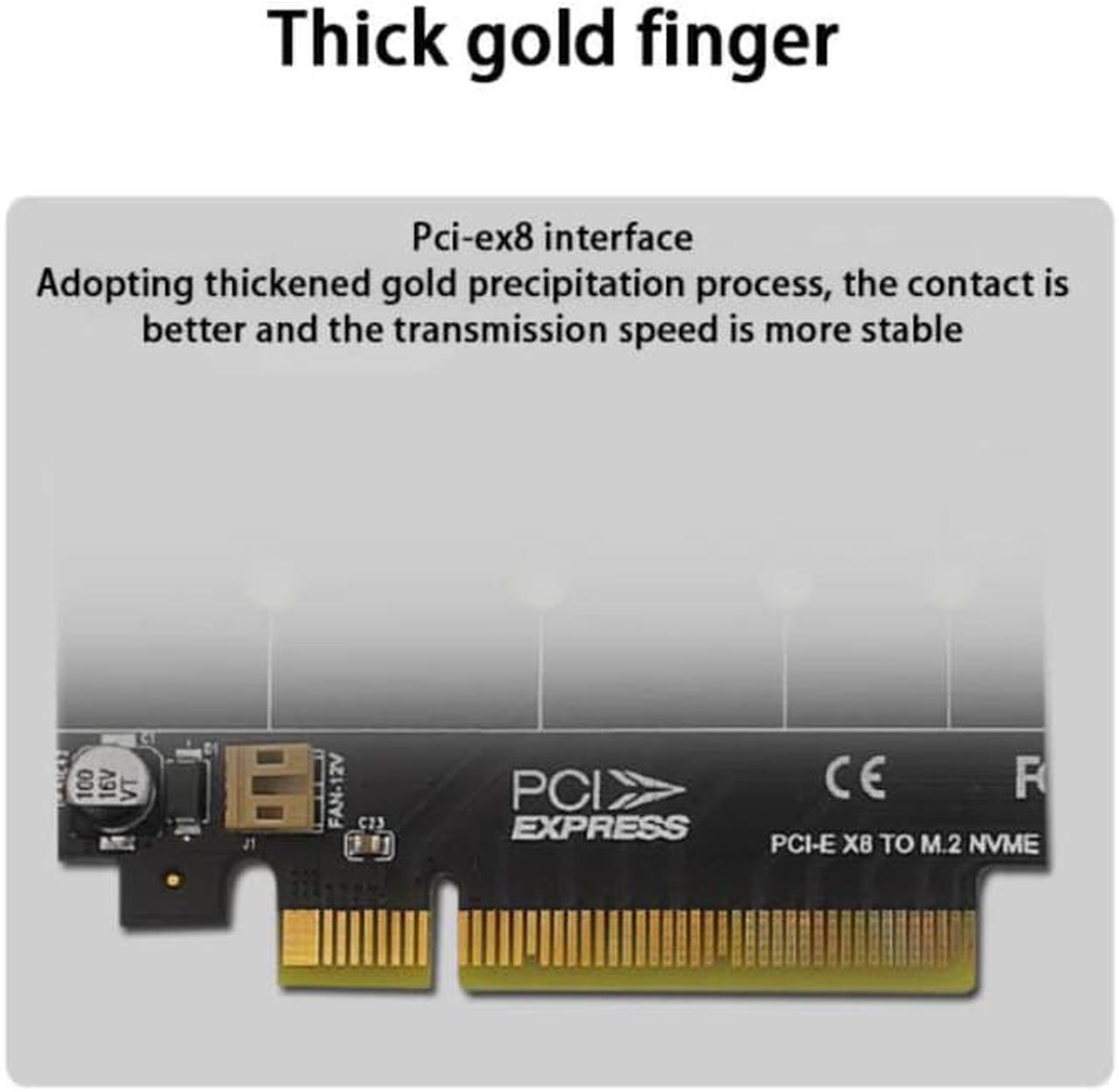 Alt view image 3 of 5 - Dual-disk NVME M.2 MKEY SSD RAID Array Expansion Adapter Motherboard PCI-E Split Card For Gaming Mining BTC Chia