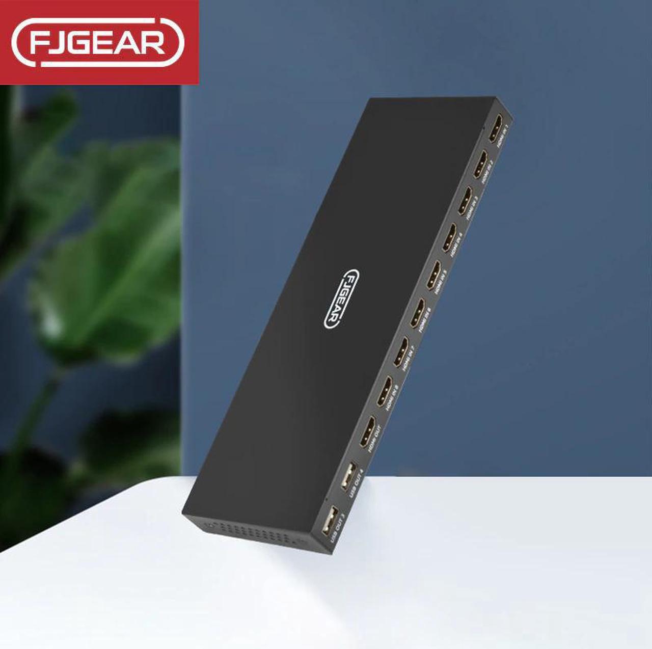 Alt view image 2 of 5 - KVM Switcher 8 Ports -Compatible 4K HD Video Switch 8 In 1 Out KVM Switcher