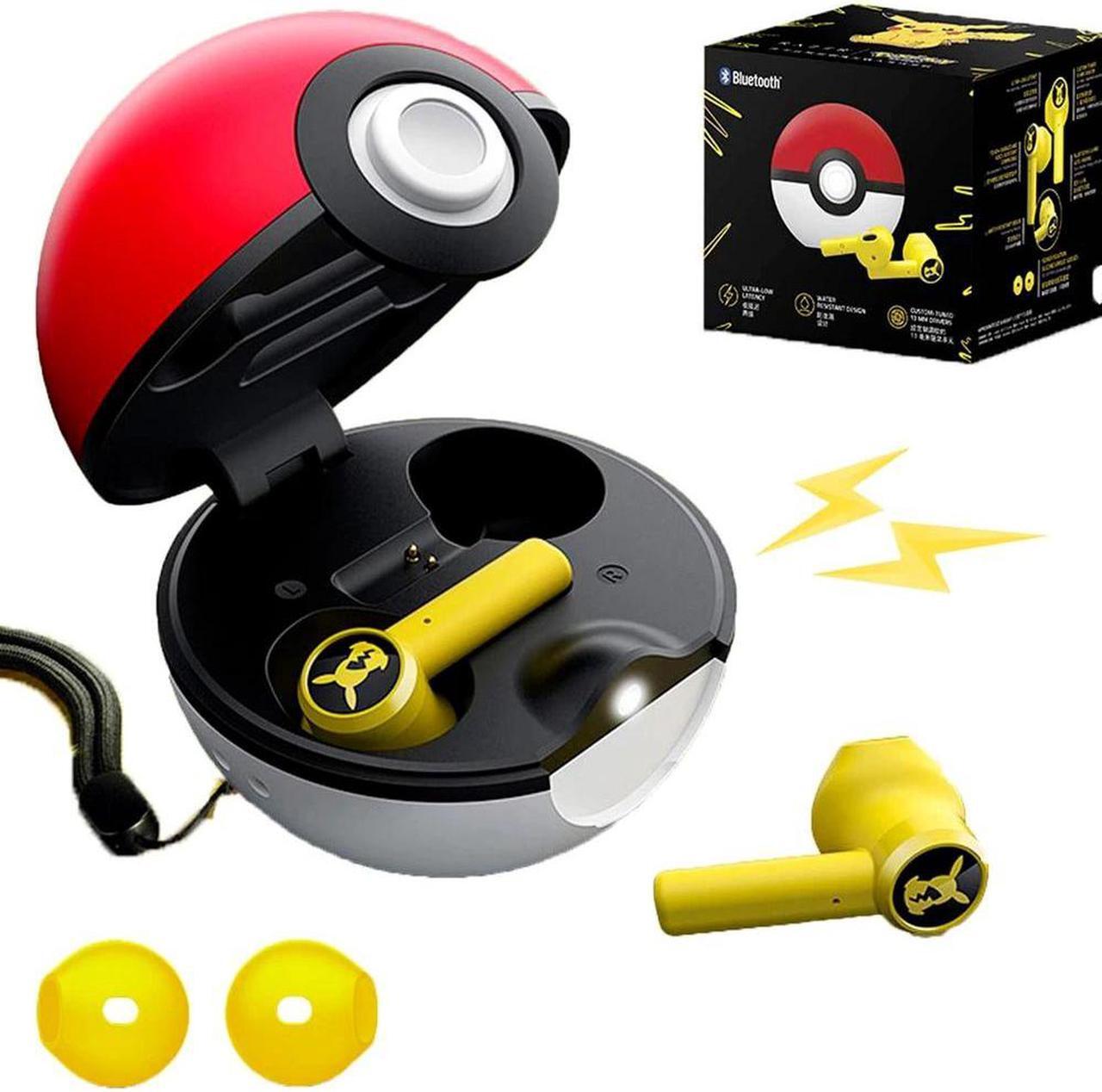 Alt view image 5 of 5 - Gaming Earbuds Bluetooth Headset-Pikachu Earphones Wireless Headphones TWS Touch Control Pokeball Charging Compartment