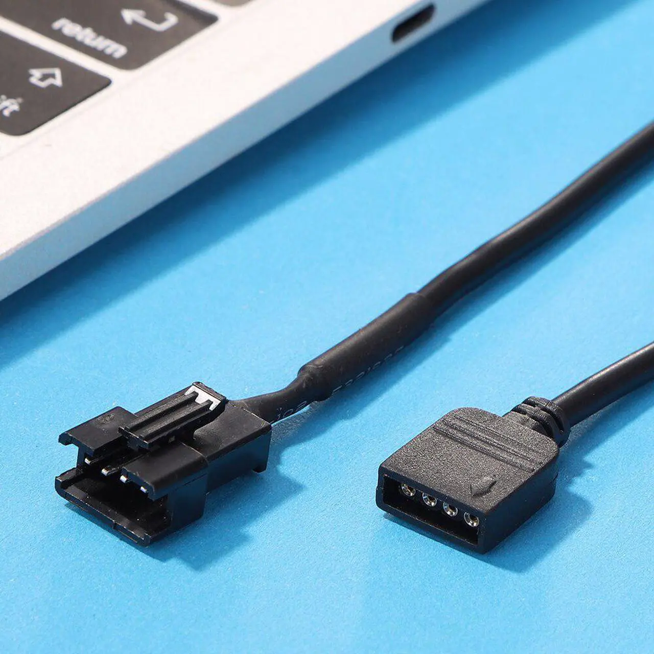 Alt view image 3 of 5 - 5V 3 Pin / 12V 4 Pin 30cm Motherboard RGB Adapter Conversion Cable for PC Computer LED Light Strip SM Wire Line