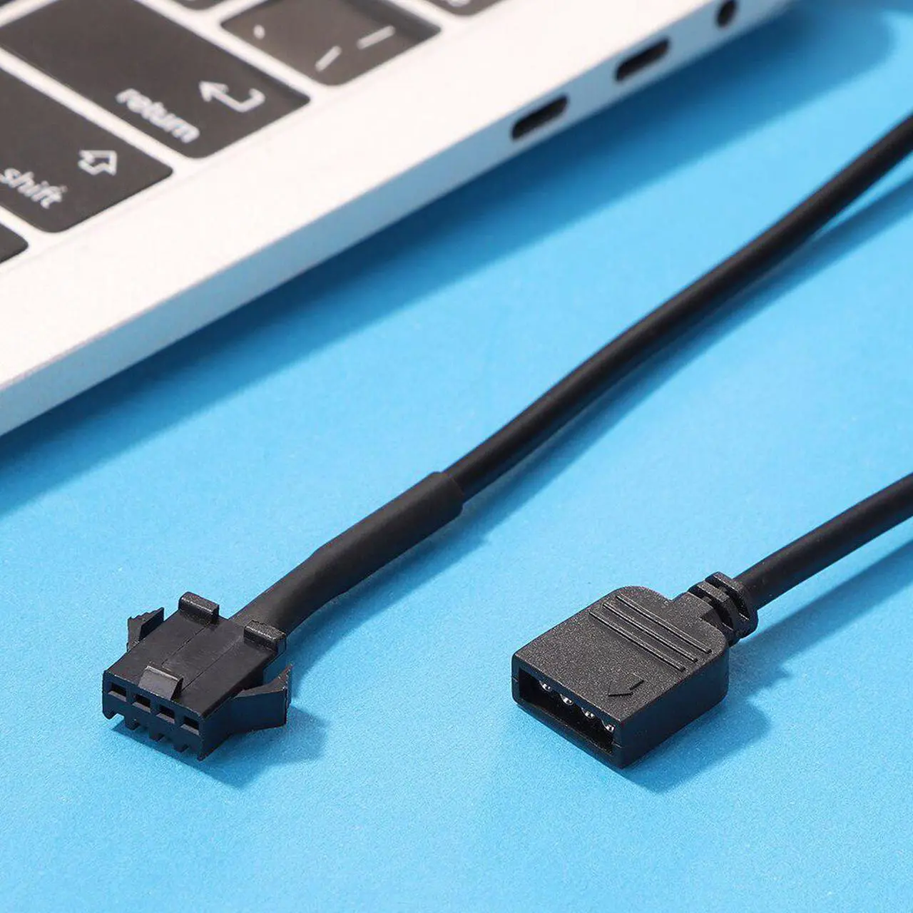 Alt view image 2 of 5 - 5V 3 Pin / 12V 4 Pin 30cm Motherboard RGB Adapter Conversion Cable for PC Computer LED Light Strip SM Wire Line