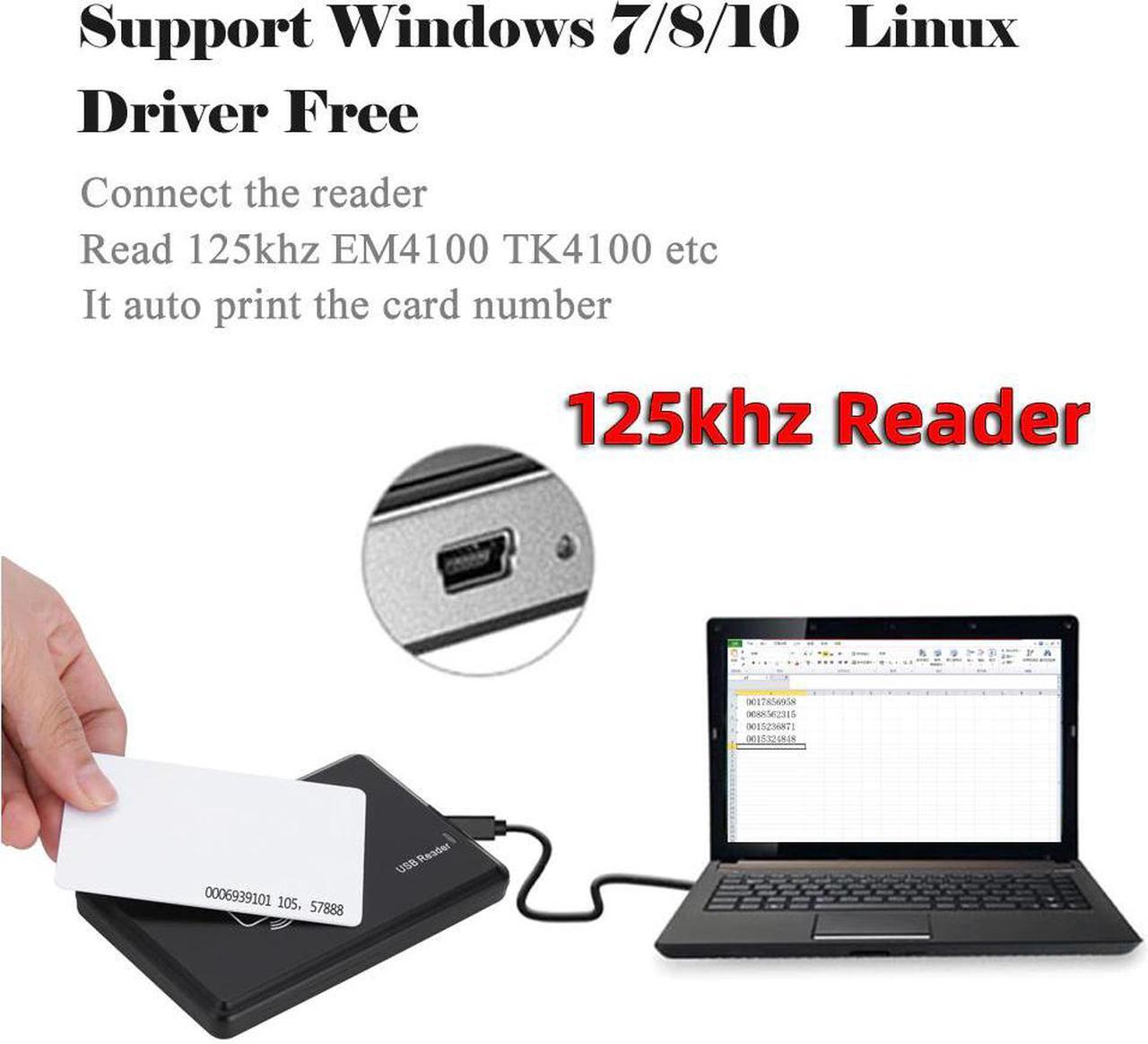 Alt view image 2 of 5 - 125KHz 13.56MHz RFID Reader USB Proximity Sensor Smart Card Reader no drive issuing device USB for Access Control(13.56mhz Reader)