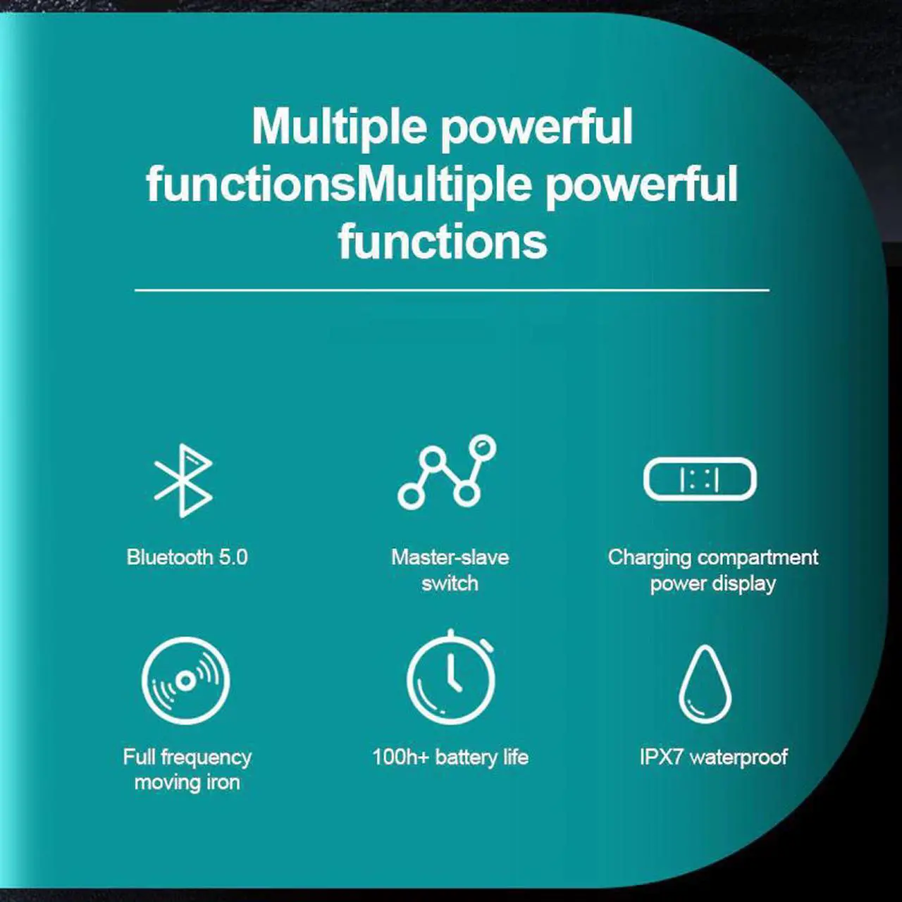 Alt view image 2 of 5 - Bluetooth Headphone TWS Bluetooth 5.0 True Wireless Headset Earphones 5000mAh Waterproof Bluetooth Earbuds Earphones
