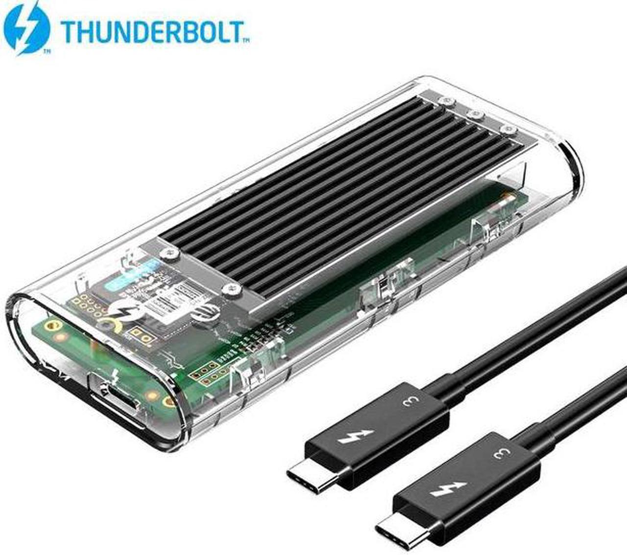 Main image of Thunderbolt 3 40Gbps M.2 NVME SSD Enclosure 2TB Transparent USB C SSD Case with 40Gbps C to C Cable For Mac Windows