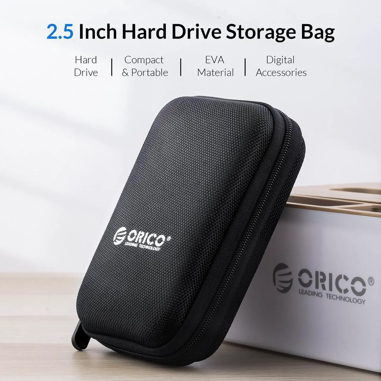 Alt view image 2 of 5 - 2.5 Inch HDD Box Bag Case Portable Hard Drive Bag for External Portable HDD hdd box case storage Protection Black/Red/Blue