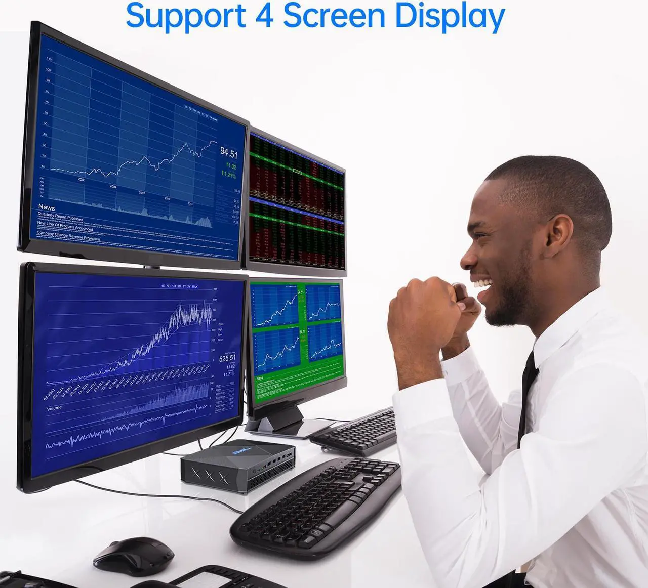 Alt view image 4 of 5 - PC i7 8809G Vega M Graphics SSD Windows 10 PRO  Gaming PC  Desktop Computer Dual WIFI HDMI DP 4X4K DDR4 Dual Ram