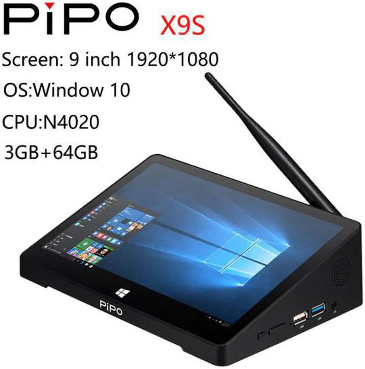 Main image of X9S X9R Mini PC 9 inch 1920*1200 Windows10 Android 7.0 Linux Computer N4020/RK3288 3G 64G/2G 32G Tablet PC