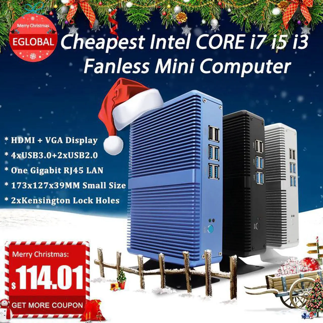 Alt view image 5 of 5 - mini pc computer windows 10pro  core i3-4010U/5005U i5-4200U i7-4500U 8GB RAM 512GB SSD desktop computer WIFI HTPC