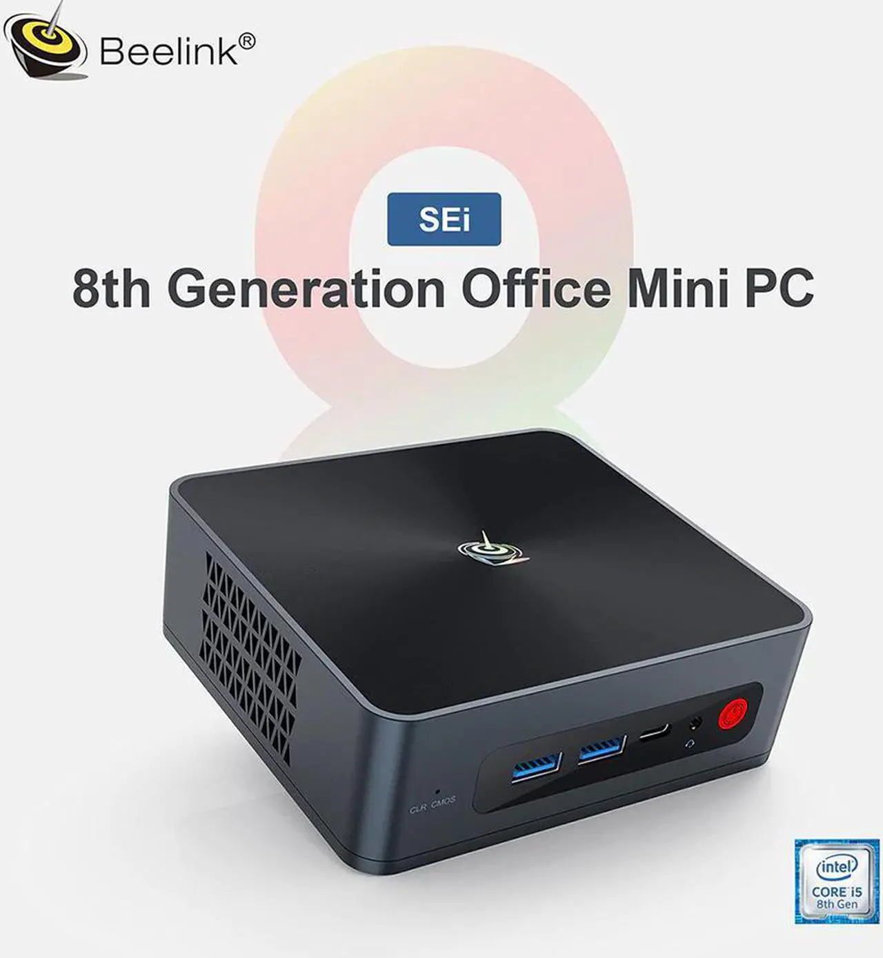 Alt view image 2 of 5 - Beelink SEi8 8th  Core i3-8109U Windows 10 MINI PC DDR4 16GB 512GB SSD 2.4G 5G WIFI 1000M LAN BT4.0 Gaming Mini Computer
