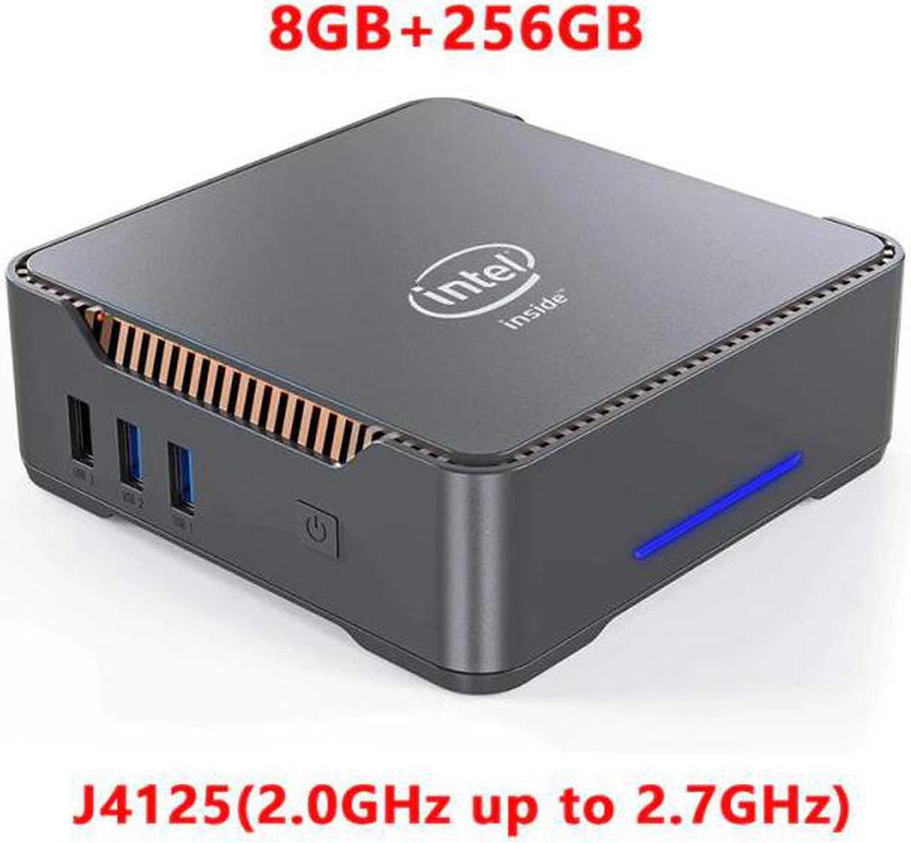 GK3V Mini PC Intel Celeron J4125 Quad Core Windows 10 PRO LPDDR4 8GB RAM 128GB 256GB SSD 1000M LAN Desktop Computer VS GK MINI