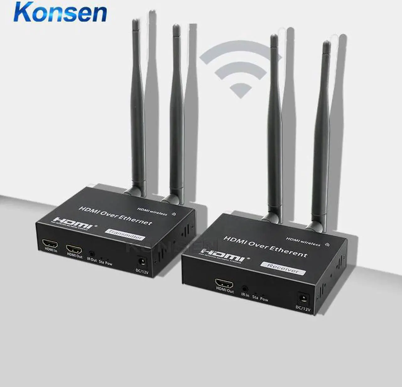 Alt view image 5 of 5 - 200m Wireless  Extender 2.4GHz/5GHz WiFi Transmitter Receiver 1080P 1 TX To Multi RX Support  Loop-out With IR Remote