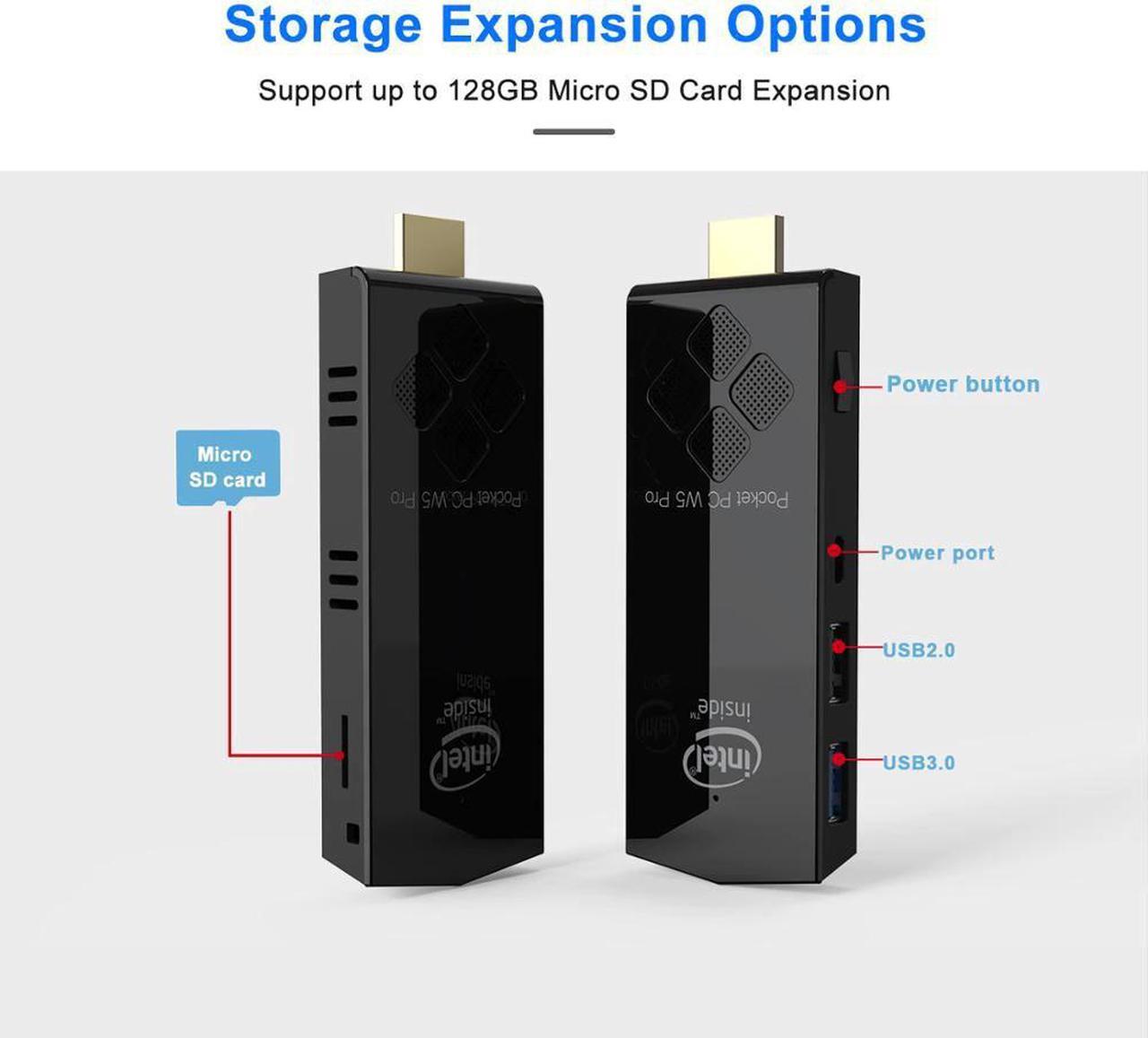 Alt view image 2 of 5 - pro x5-Z8350 Windows10 small Mini PC Quad Core  Atom RAM 4GB ROM 64GB windows mini computer