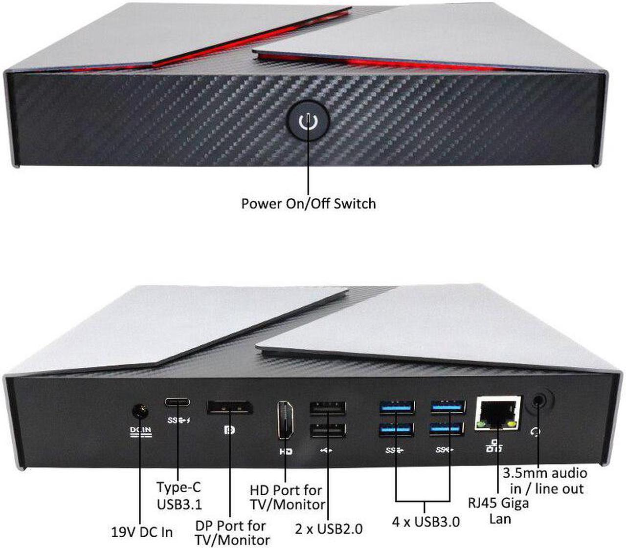 Alt view image 3 of 5 - Toptop Newest Gaming PC Core i9 9980HK i9 9880H i7 9750H Nvidia GTX 1650 4GB Mini PC Game Desktop 2*DDR4 64GB Windows 10 4K TPM