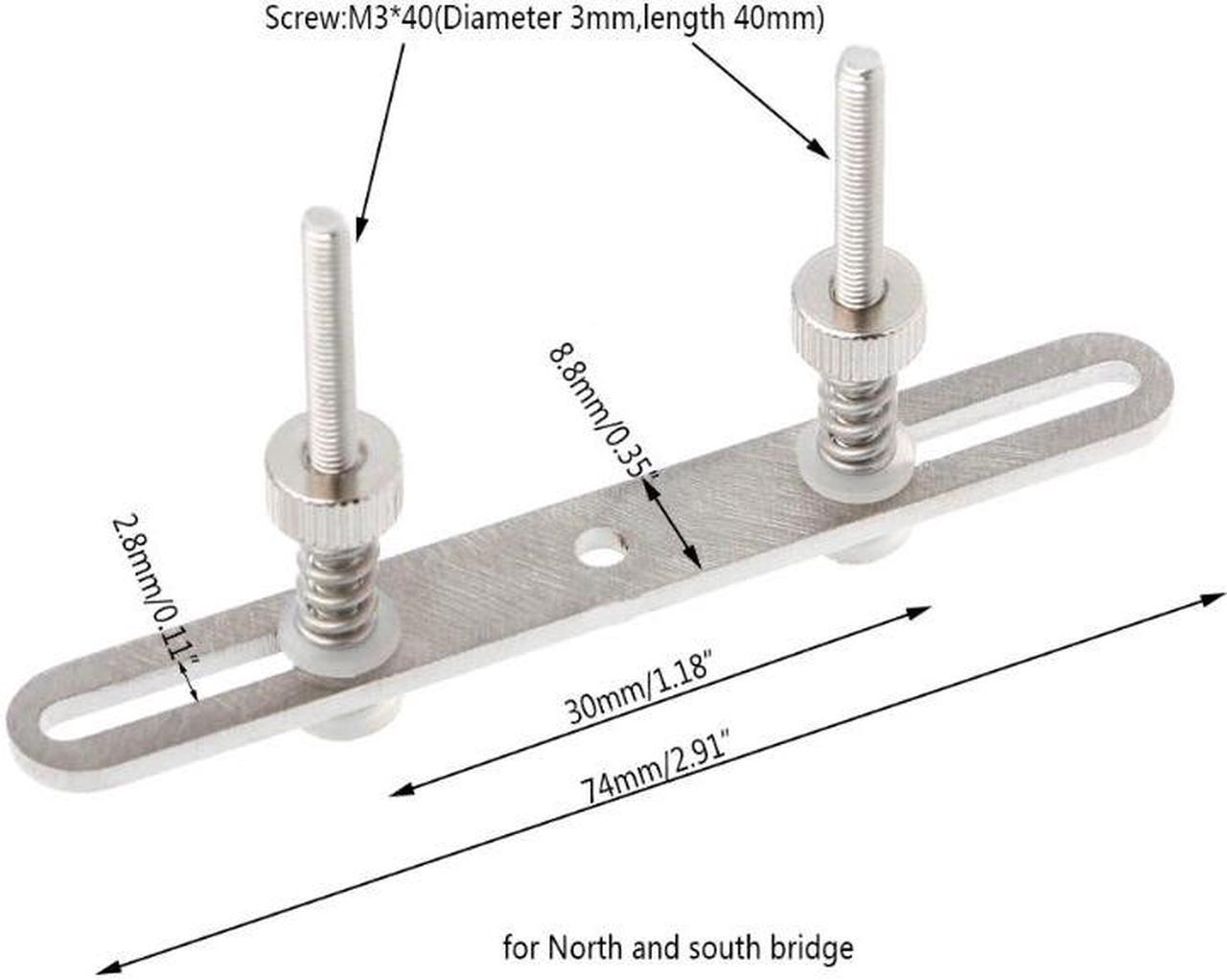 1 Set Stainless Steel Water Cooling Block Buckles Screw M3*40 For Southbridge