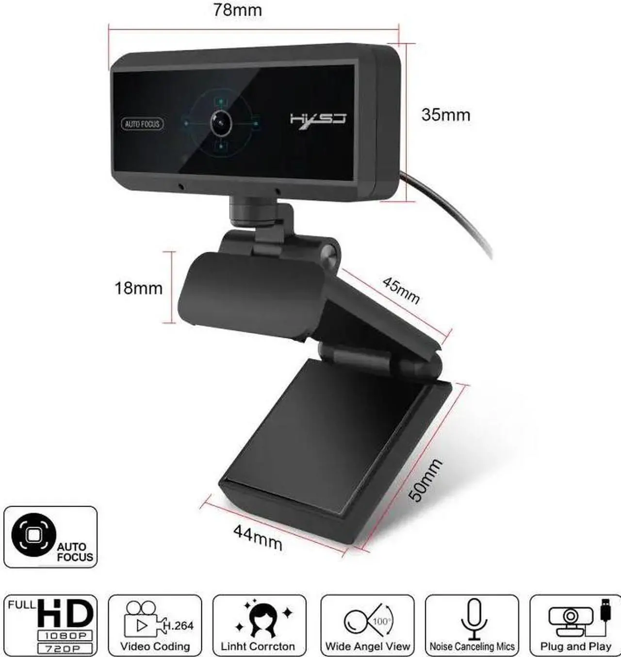 Alt view image 2 of 5 - 1080P 5MP Webcam With Microphone High-end Video Call Computer Peripheral Web Camera For PC Laptop Action Autofocus Camera