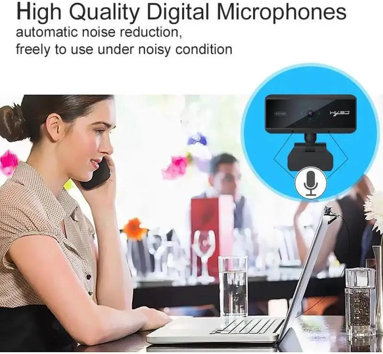 Alt view image 5 of 5 - 1080P 5MP Webcam With Microphone High-end Video Call Computer Peripheral Web Camera For PC Laptop Action Autofocus Camera
