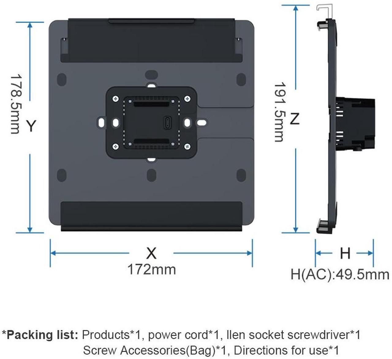 Alt view image 3 of 6 - EMONITA 18W Fast Charging Stand for Tablet PC Durable Aluminum Alloy Wall Mount Bracket Compatible with iPad Honor for Xiaomi