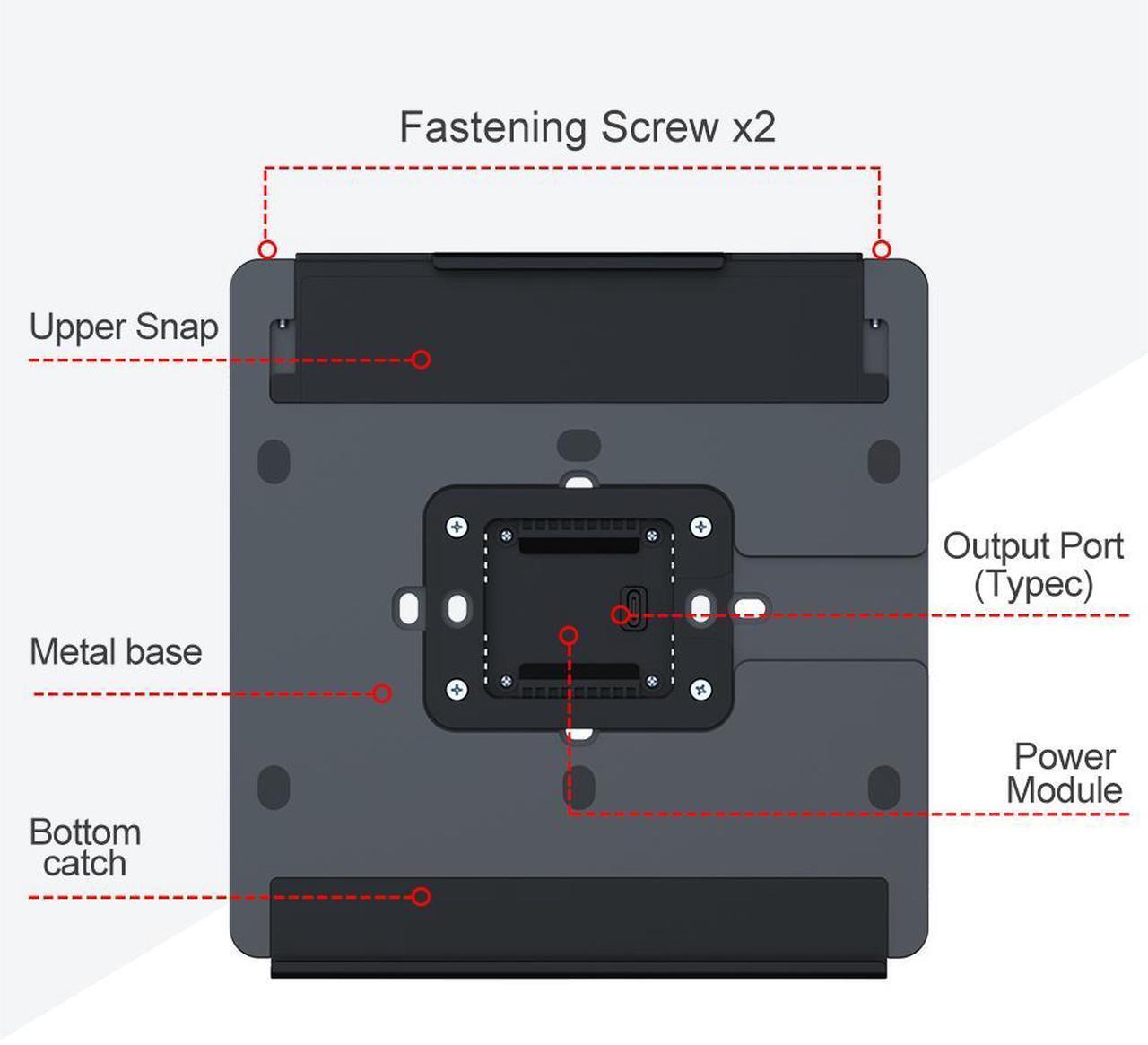 Alt view image 4 of 6 - EMONITA 18W Fast Charging Stand for Tablet PC Durable Aluminum Alloy Wall Mount Bracket Compatible with iPad Honor for Xiaomi