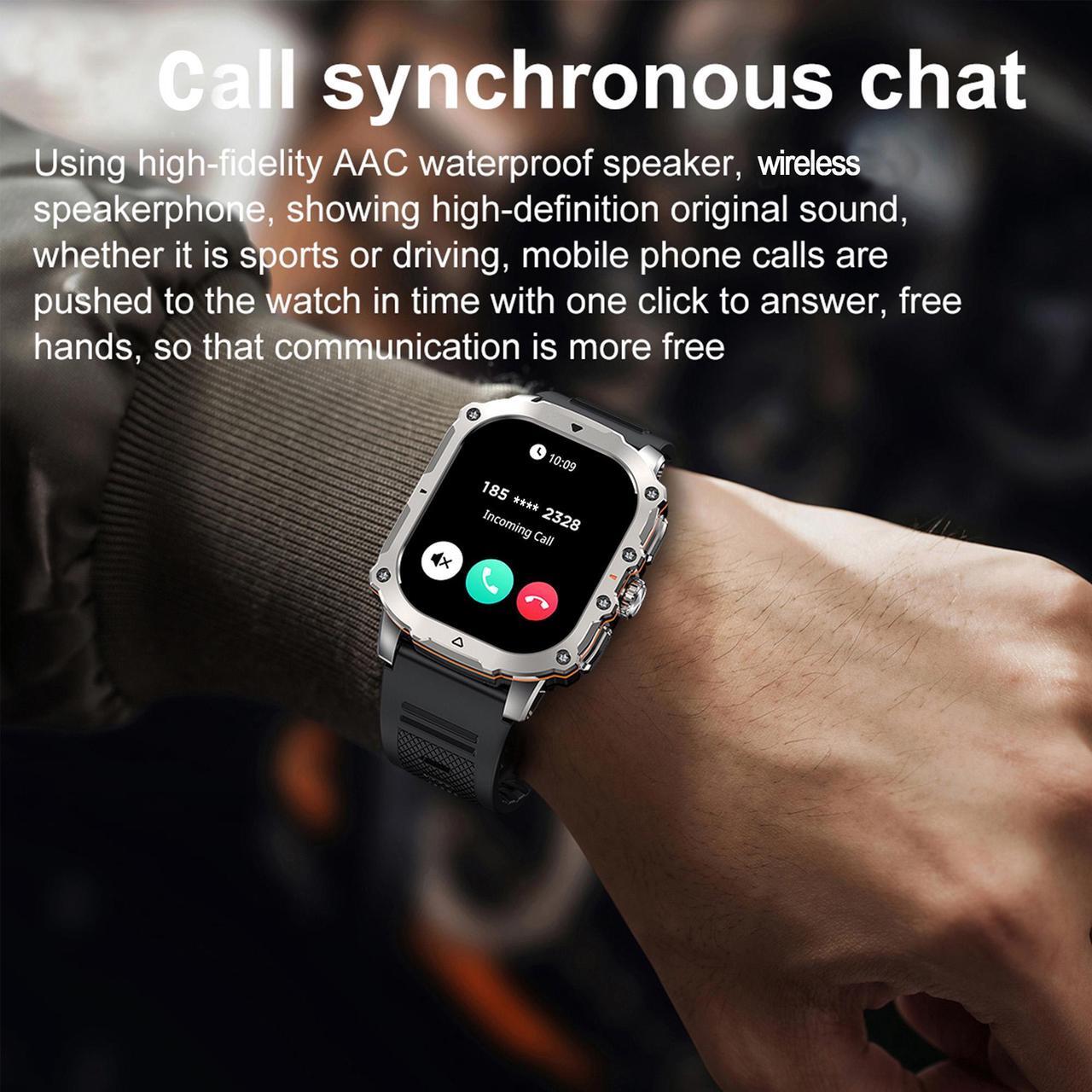 Alt view image 3 of 7 - CZQEPMB Smartwatch for Men(Answer/Make Calls), HD Touch Screen Smart Watch With Voice Assistant/Message Reminder/Pedometer/Weather Forcest/Sport Modes, Compatible For Android/Iphone Black+black