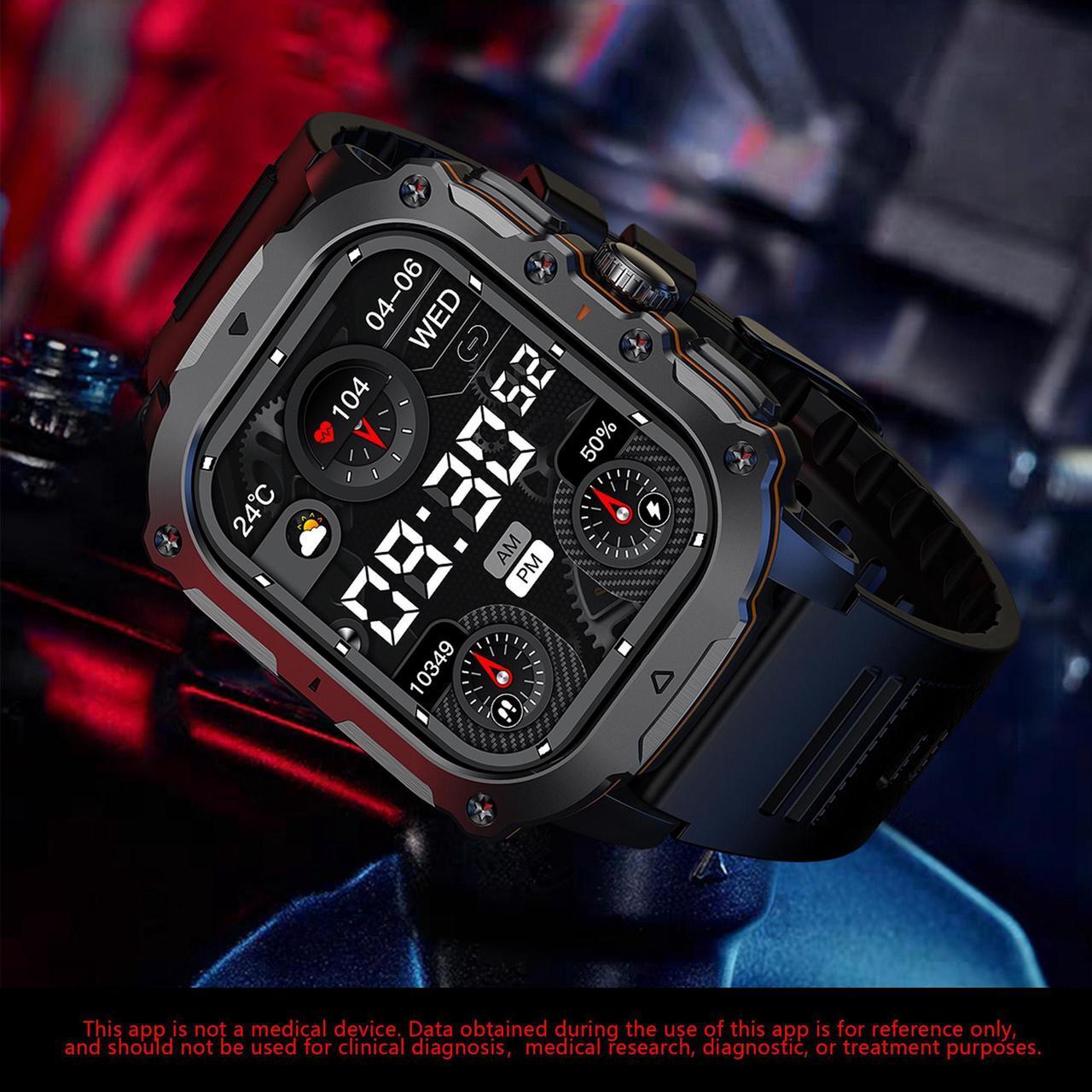 Alt view image 4 of 7 - CZQEPMB Smartwatch for Men(Answer/Make Calls), HD Touch Screen Smart Watch With Voice Assistant/Message Reminder/Pedometer/Weather Forcest/Sport Modes, Compatible For Android/Iphone Black+black