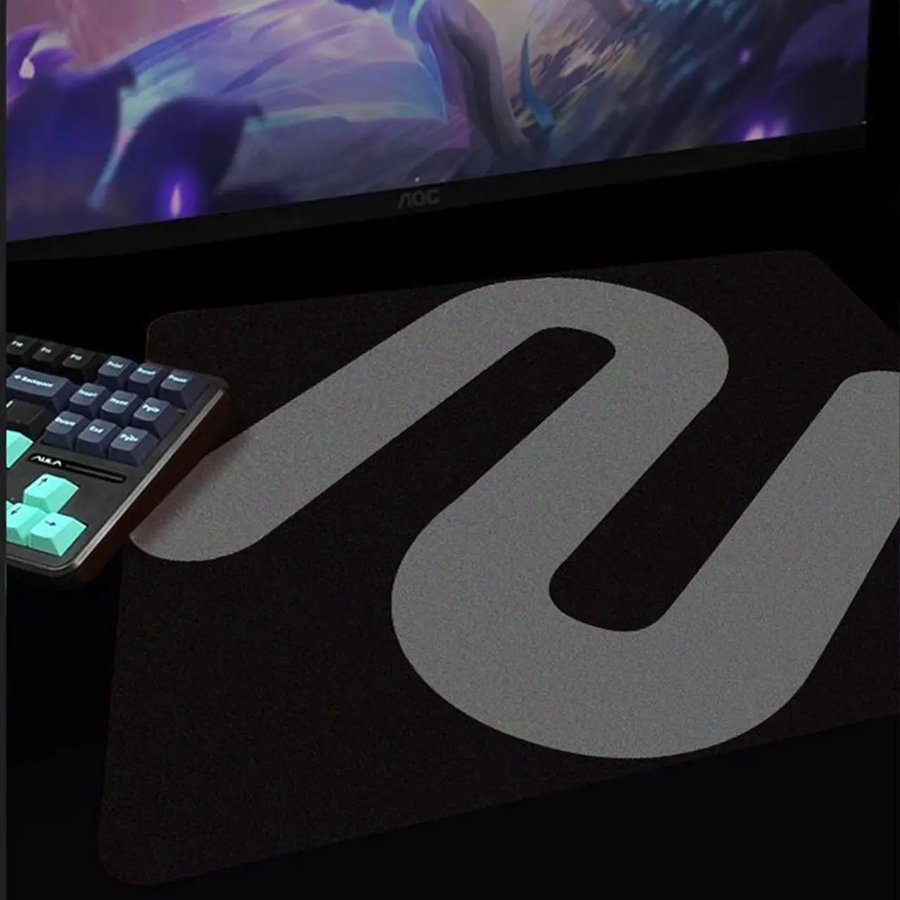 Alt view image 2 of 6 - CZQEPMB Gaming Mouse Pad GSR Gaming FPS Fine Surface Rubber Gaming CSGO Mouse Pad Smooth Black