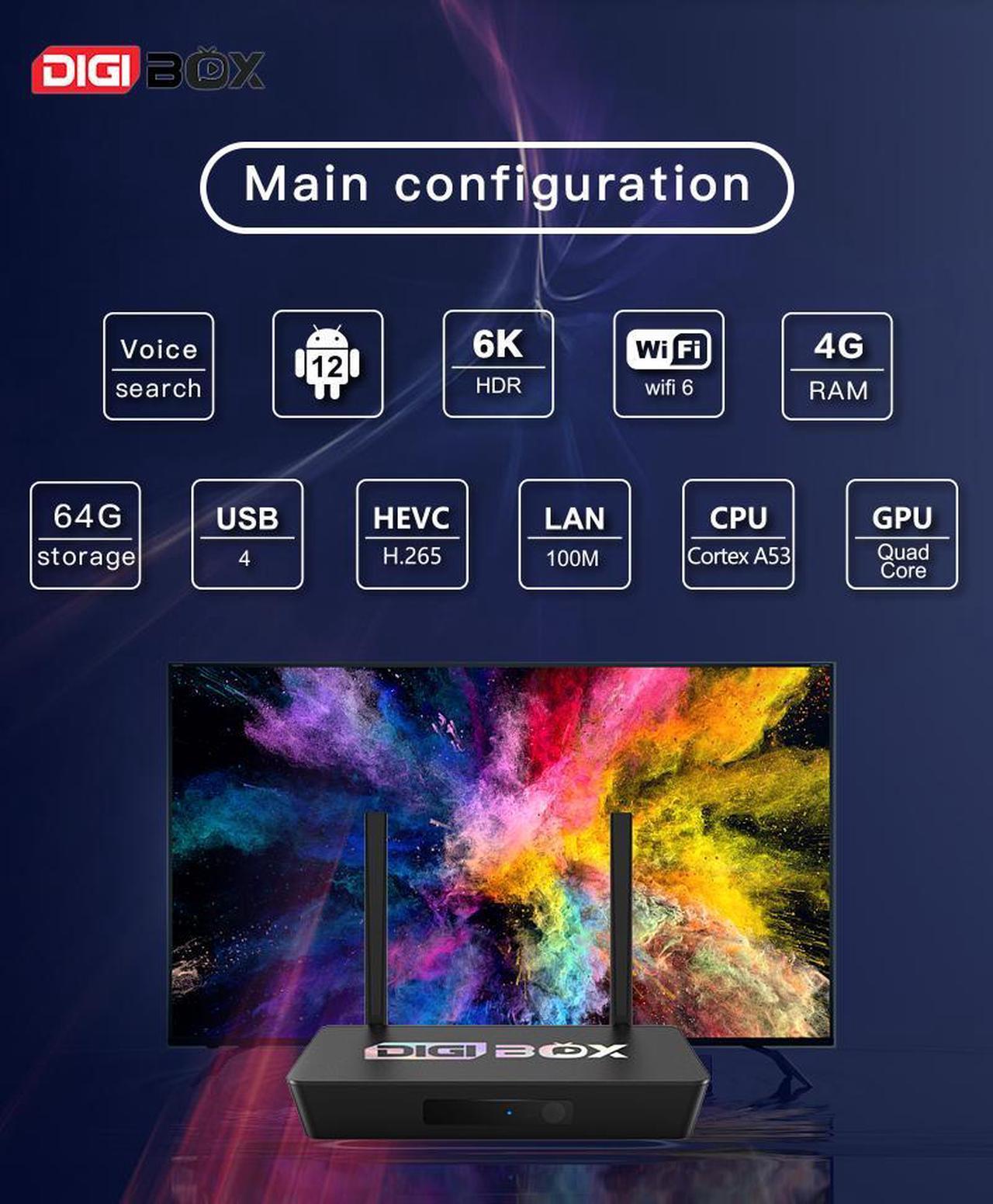 Alt view image 3 of 7 - DigiBox 6k HD Picture Quality TV BOX
