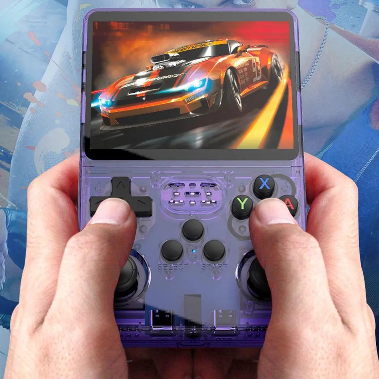 Alt view image 3 of 5 - Nostalgic Handheld Game Machine IPS Screen Mini Game Console 3D Dual-System for Kids and Adults