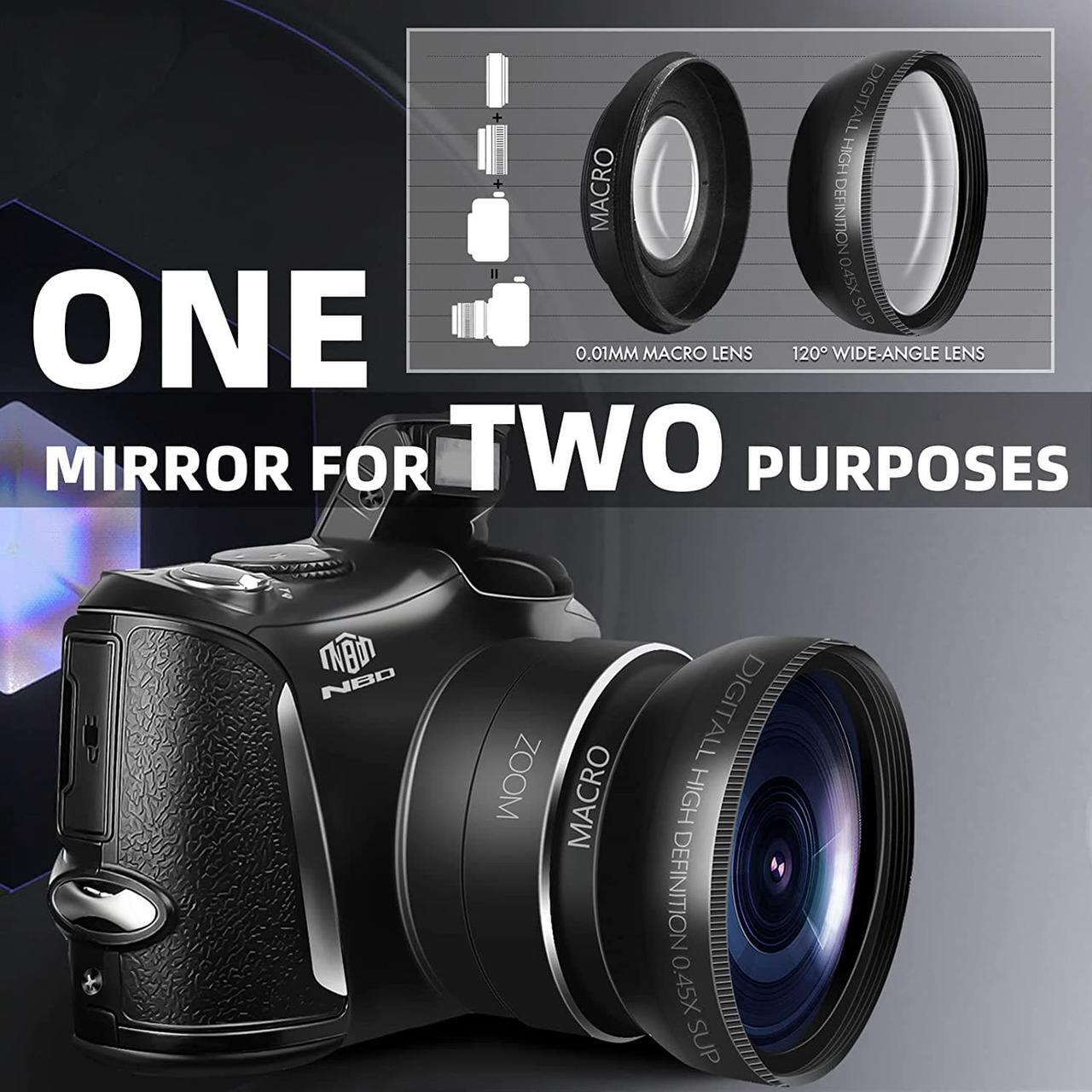 Alt view image 4 of 6 - Digital Camera 4K Ultra HD 48MP Camera Vlogging Camera with Wide Angle Lens Digital Zoom 16 x, 3.0 Inch Screen Compact Camera All-in-One Digital Cameras