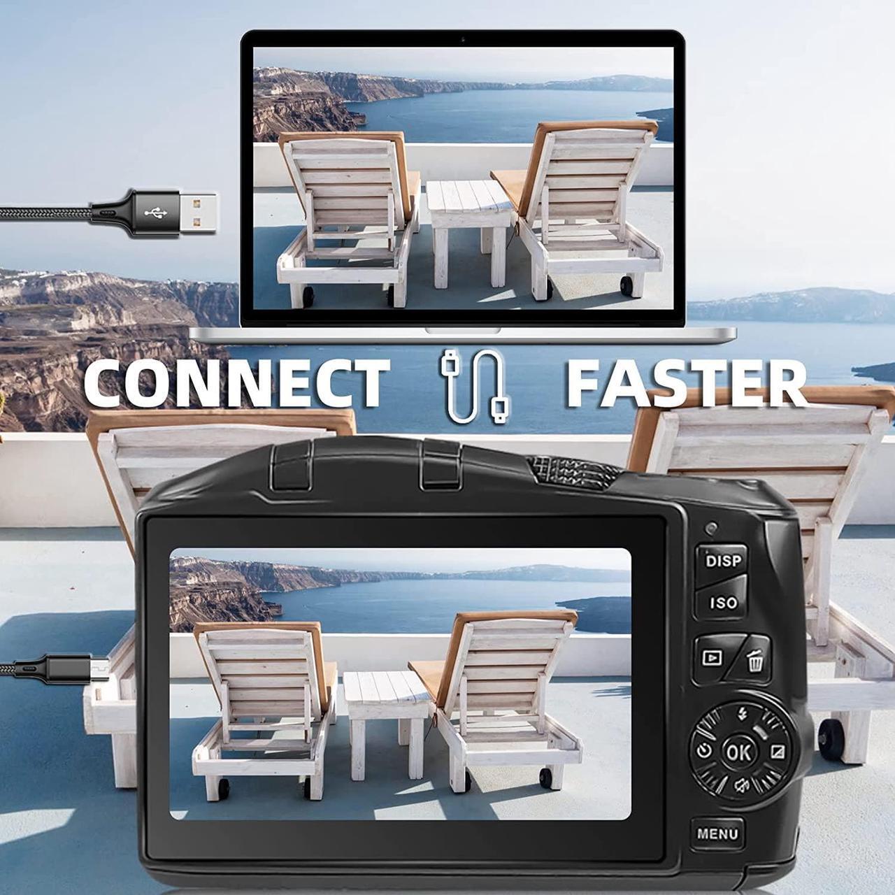 Alt view image 5 of 6 - Digital Camera 4K Ultra HD 48MP Camera Vlogging Camera with Wide Angle Lens Digital Zoom 16 x, 3.0 Inch Screen Compact Camera All-in-One Digital Cameras