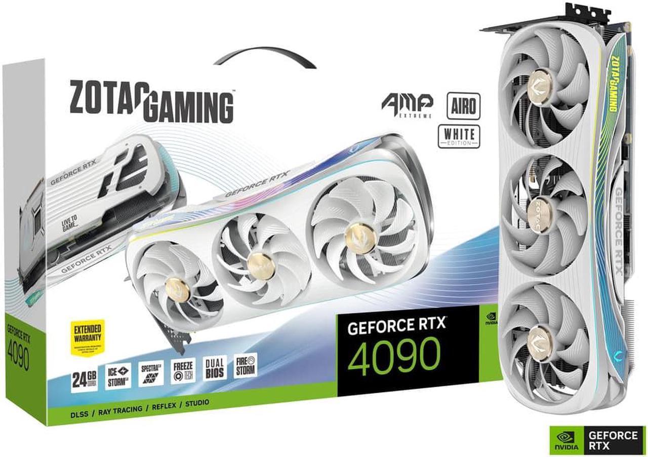 Alt view image 2 of 6 - ZOTAC GAMING GeForce RTX 4090 AMP Extreme AIRO White Edition (ZT-D40900K-10P)