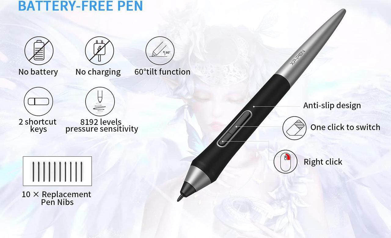 Alt view image 4 of 7 - XP-PEN Deco Pro SW Bluetooth Graphics Tablet Wireless Drawing Tablets Painting Pen Tablet for Drawing and Remote Learning