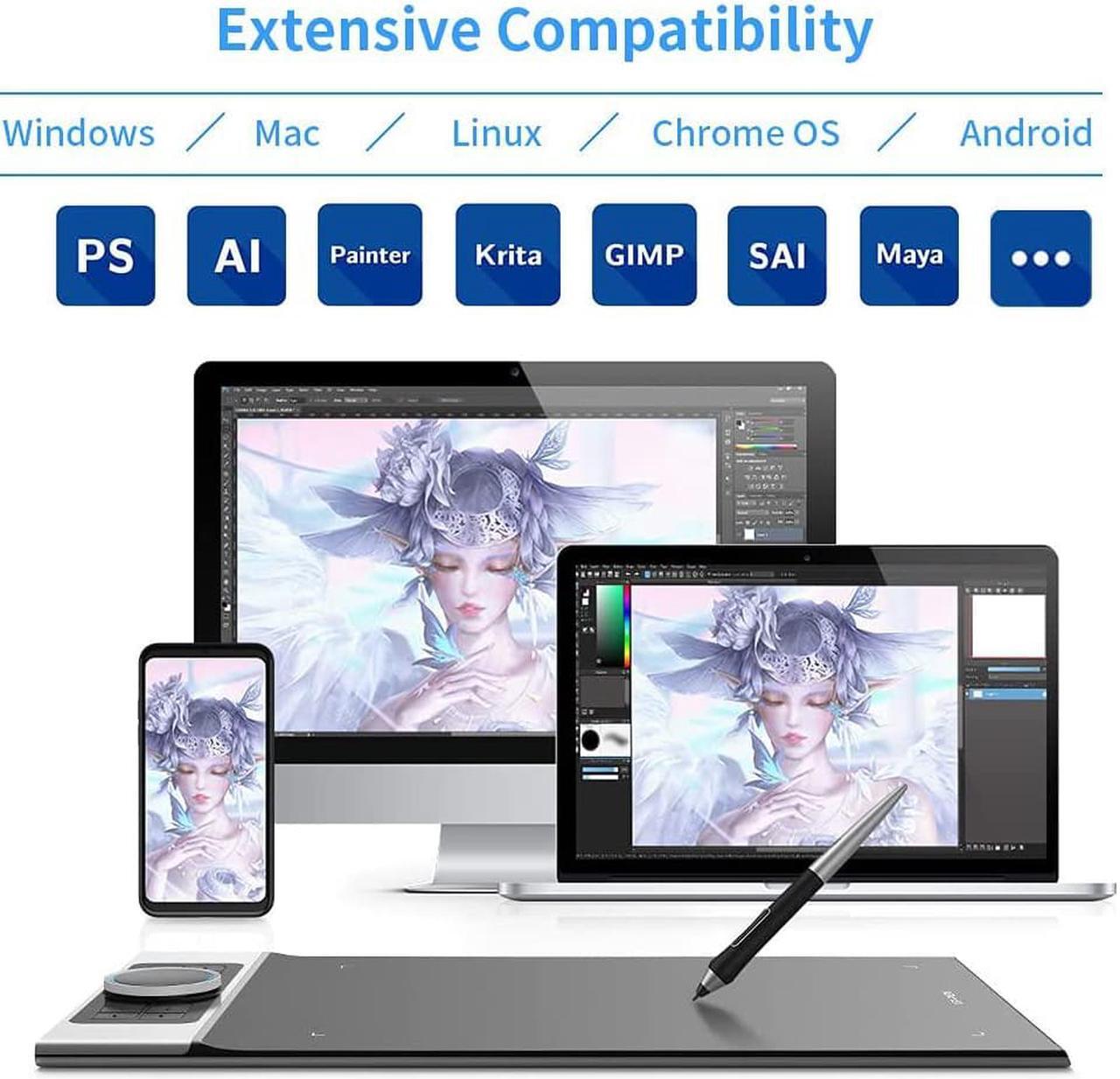 Alt view image 5 of 7 - XP-PEN Deco Pro SW Bluetooth Graphics Tablet Wireless Drawing Tablets Painting Pen Tablet for Drawing and Remote Learning