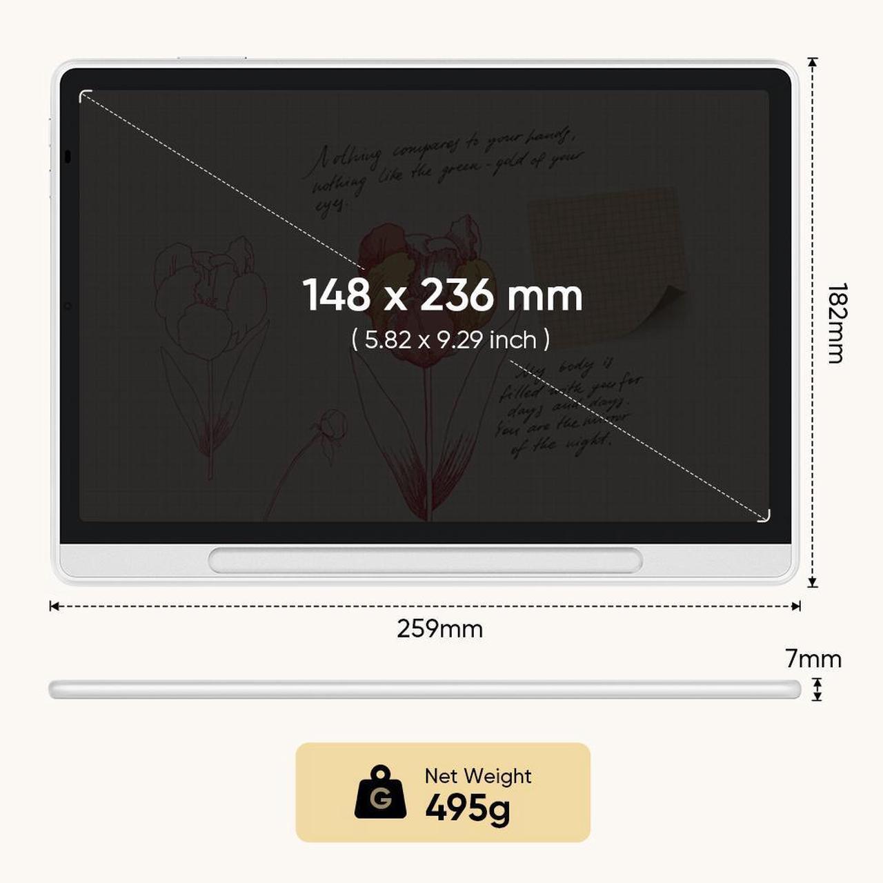 Alt view image 3 of 7 - XPPen 3-in-1 Color Note Pad with 16384 Pressure Levels X3 Pro Pencil 2, 10.95 inch Paper-Like Screen 6GB + 128GB for Note-taking/Work/Study/Reading