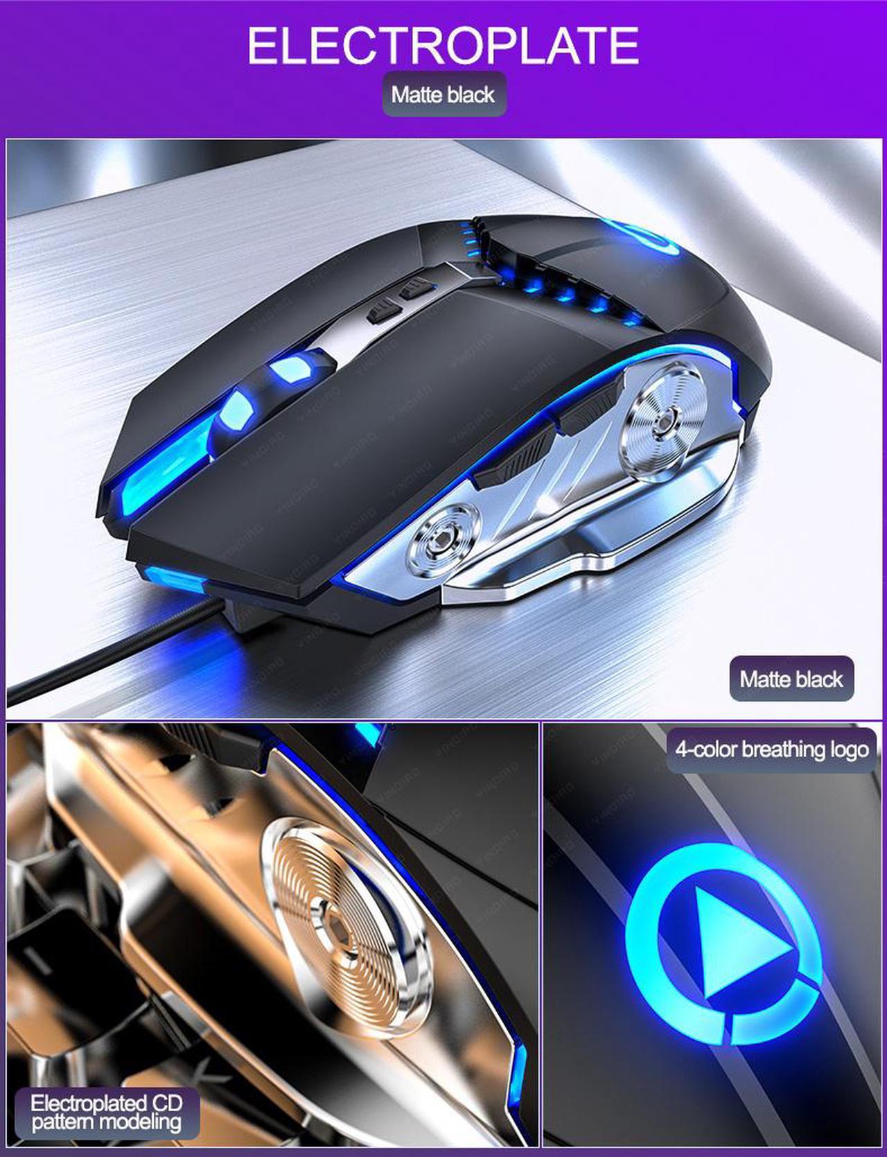 Pro Gaming Mouse 3200DPI Adjustable Silent Mouse Optical LED USB Wired Computer Mouse Notebook Game Mice for Gamer Home Office