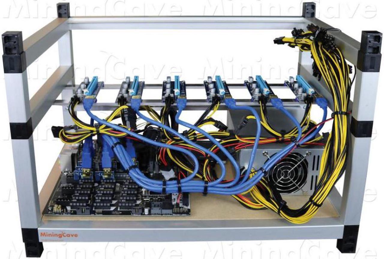 Crypto Mining Rig Kit 6 GPU PSU 1600W MiningCave