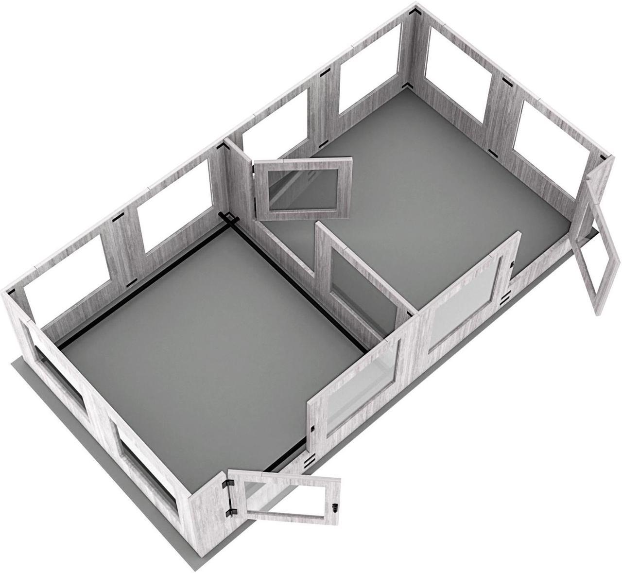 Alt view image 6 of 7 - Safest Tempered Glass Puppy Whelping Pen Box Wood Dog Cage Shatter-proof Dog Exercise Playpen with Waterproof Fertility Pad XX-Large