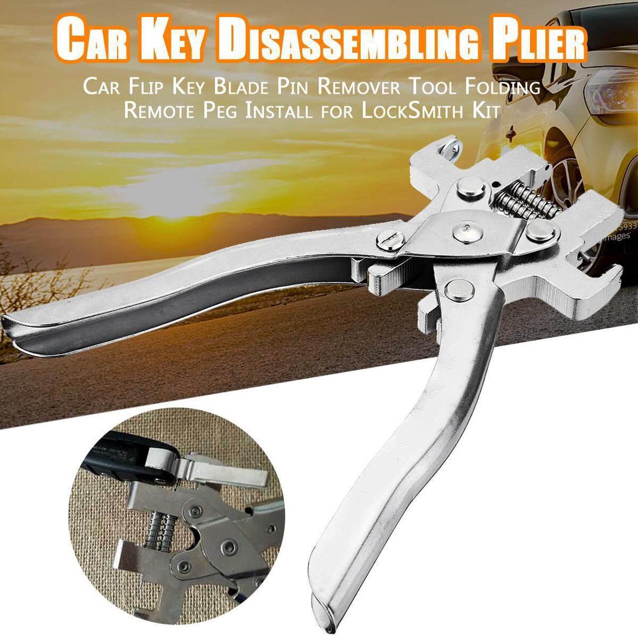 Alt view image 2 of 7 - Car Flip Key Blade Pin Remover Tool Folding Remote Peg Install for LockSmith Kit -