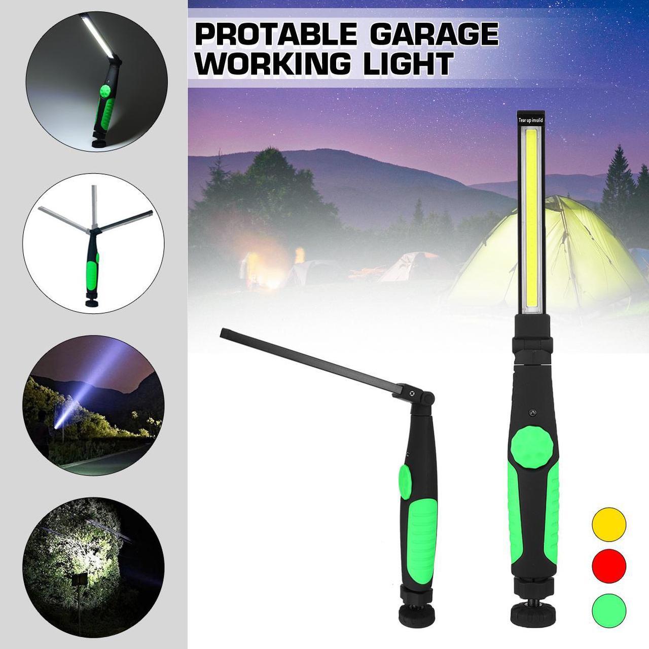 Main image of Protable Garage Working Light Multifunction Rechargeable COB LED Slim Work Light Lamp Flashlight Worklight Outdoor - Red