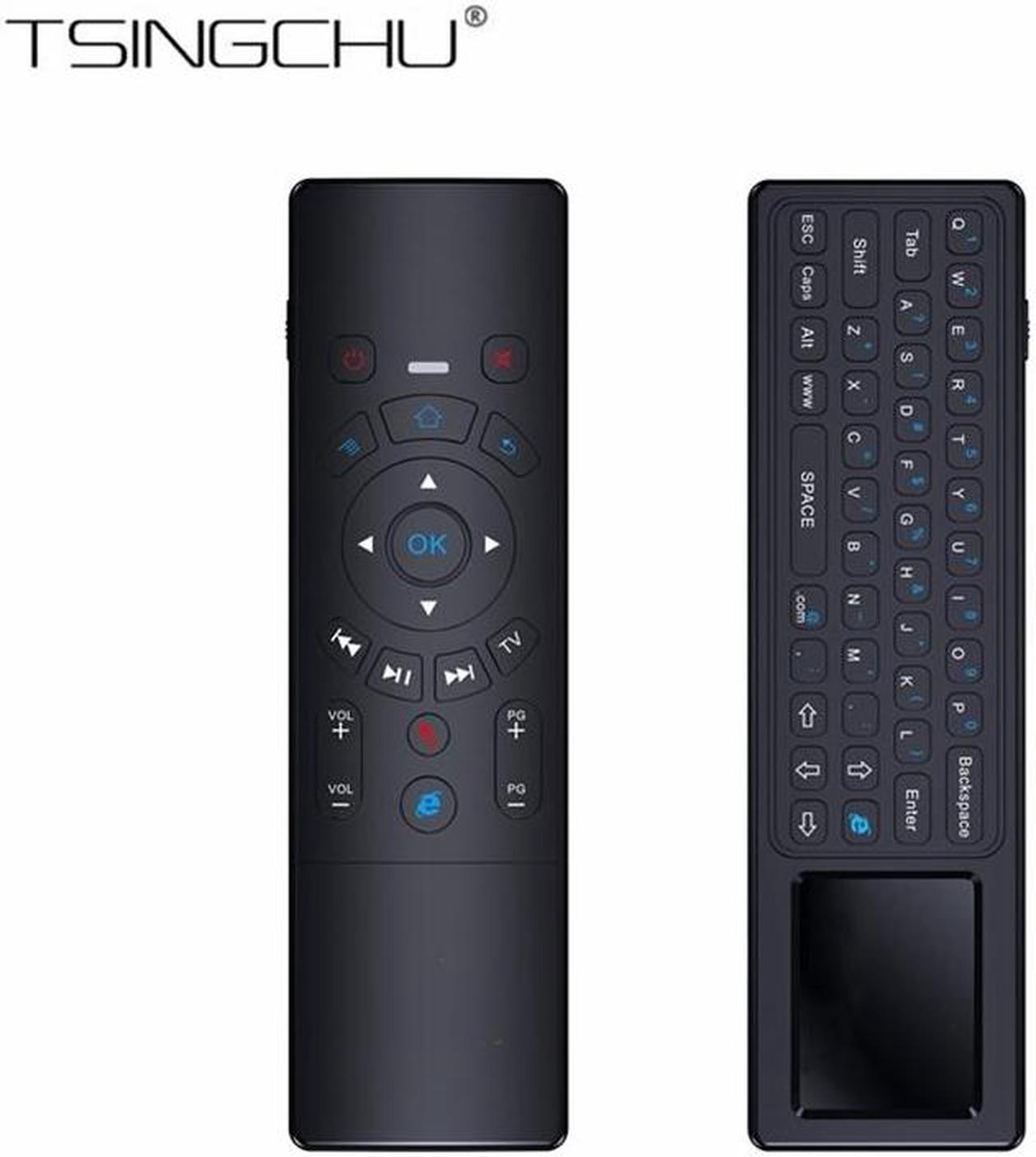 [est]2.4GHz T6 Remote Control With Keyboard And Touchpad Mini Wireless T6 Fly Air Mouse Touchpad Combo For Android TV Box/PC