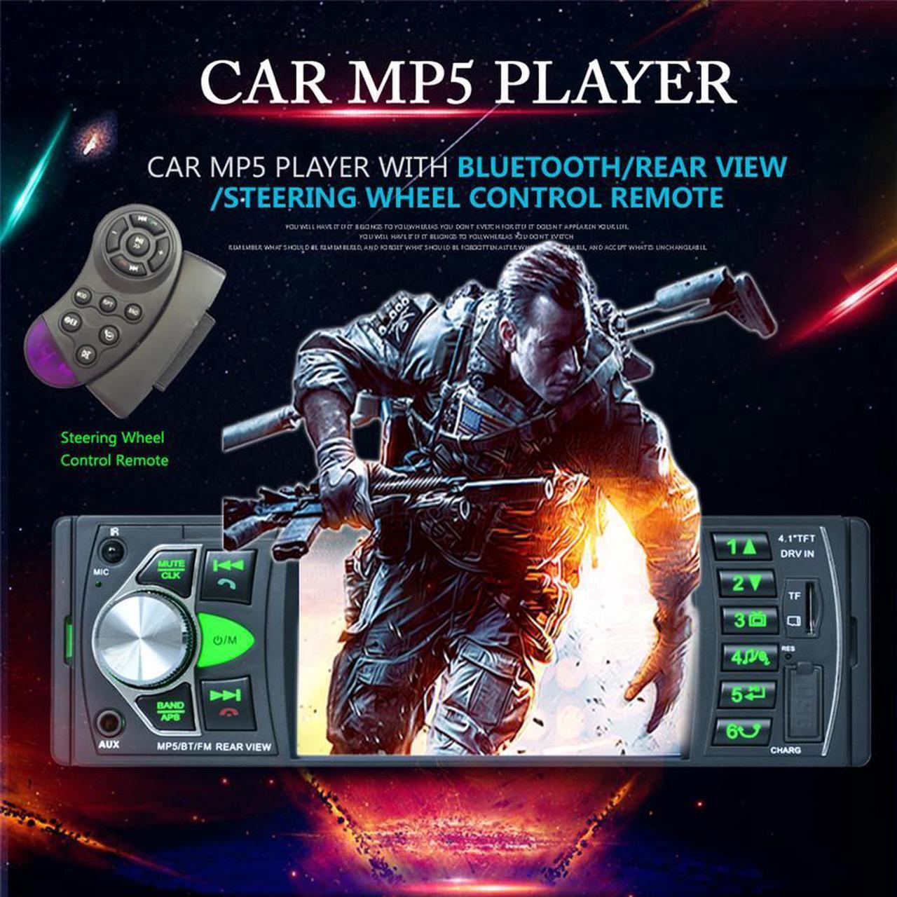 Alt view image 2 of 5 - Acaigel Car Radio MP5 Player USB 4.1'' HD TFT 12V Stereo Camera IN OUT FM/AUX Bluetooth