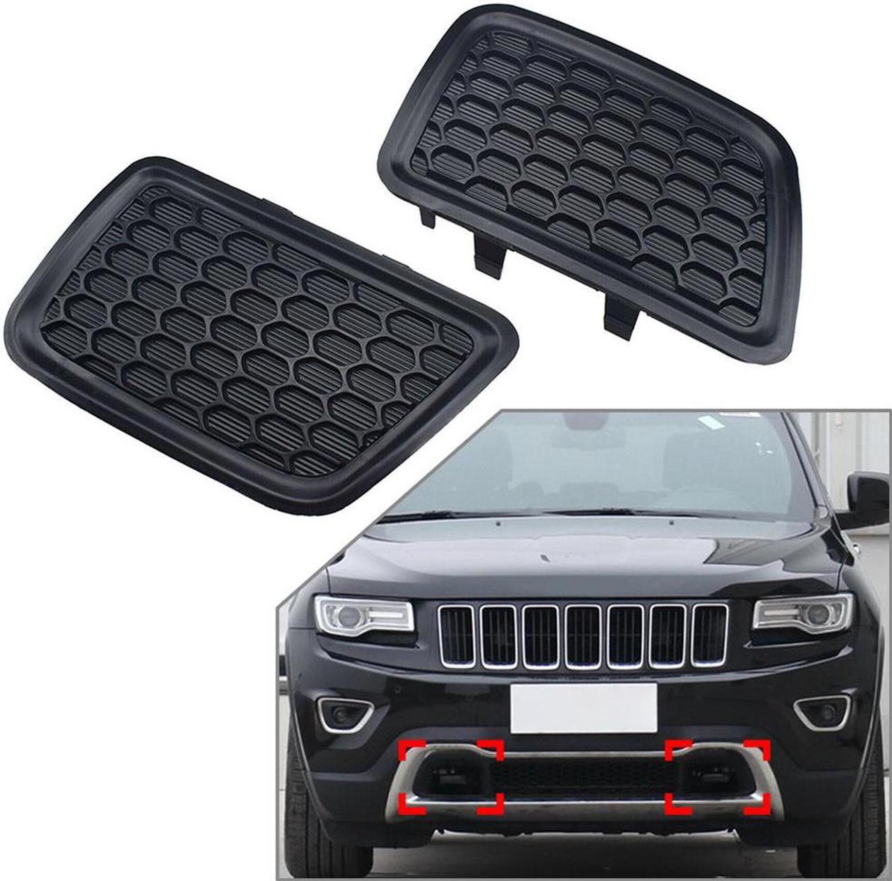 1 Pair Front Left Right Lower Grille Tow Hook Cover for Jeep Grand Cherokee 2014-2016