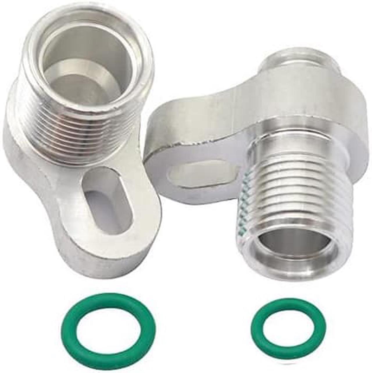 Alt view image 6 of 6 - Furulu A/C Compressor Adapter Fittings Direct Replacement For Denso 10S17F & 10S20F Kit