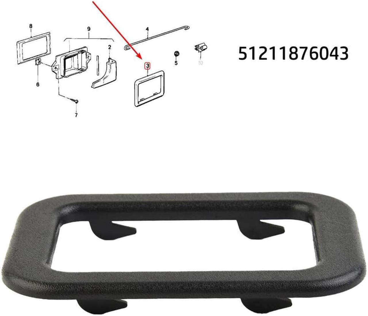 Interior Inside Door Handle Trim Bezel For BMW E30 E28 E23 E24 Serie 51211876043