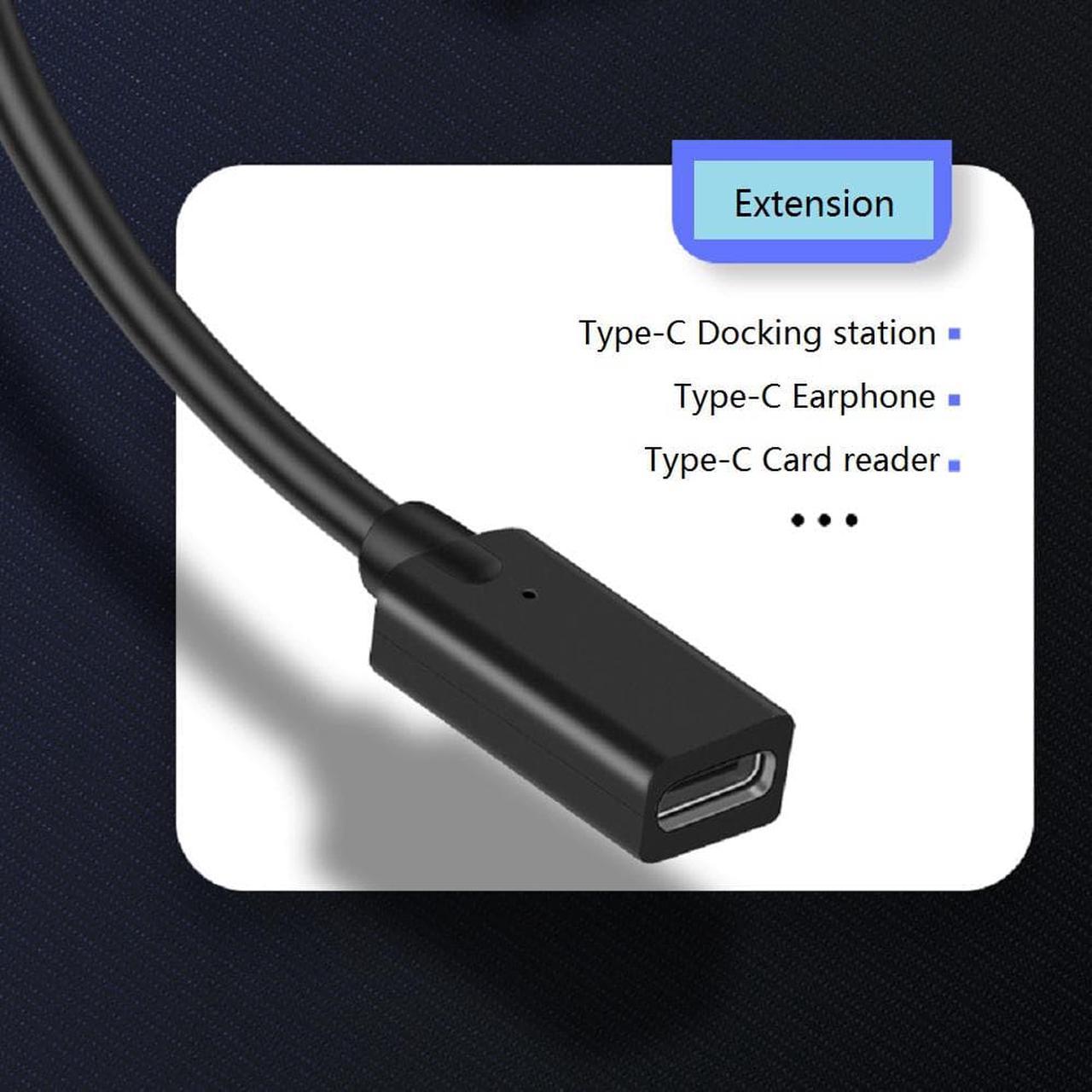 FYUU USB 3.1 Type C Male to Female Charging Data Extension Cable 30cm