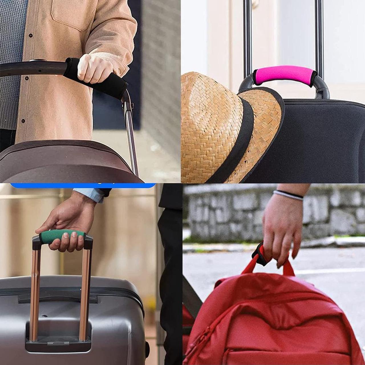 FYUU 4 pcs Suitcase Handle Cover Handle Wrap Grip Luggage Identifiers For Traveling