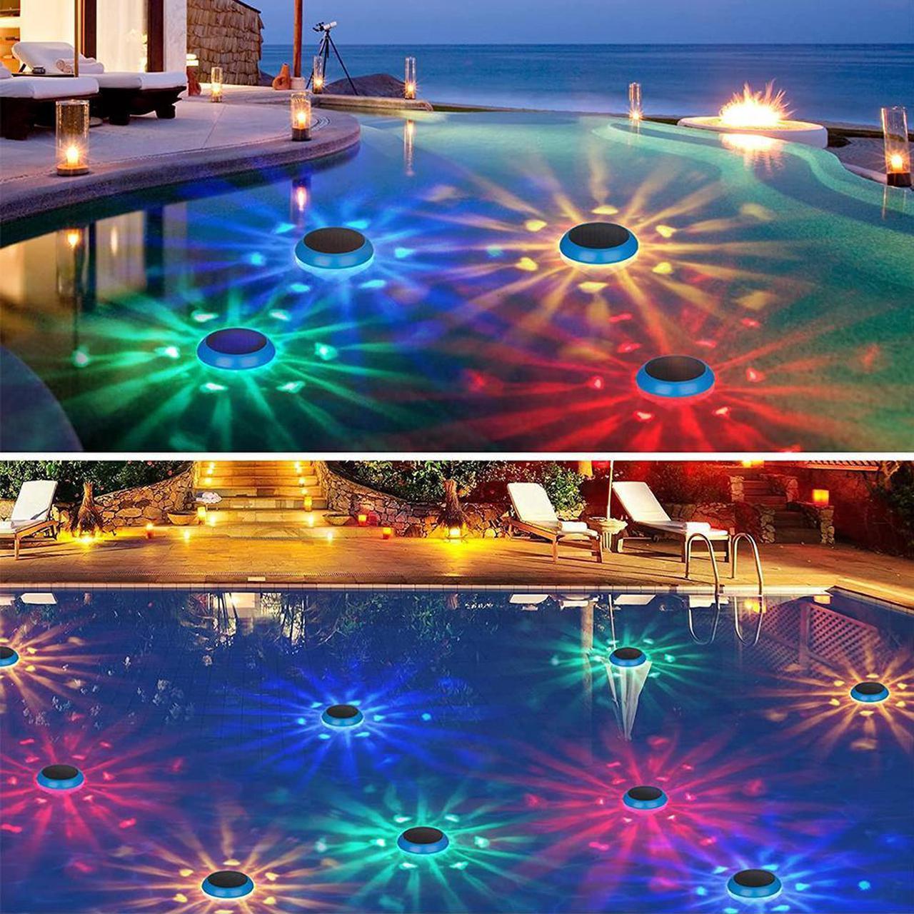 FYUU Solar Floating Pool Lights with RGB Color Changing for Swimming Pool at Night