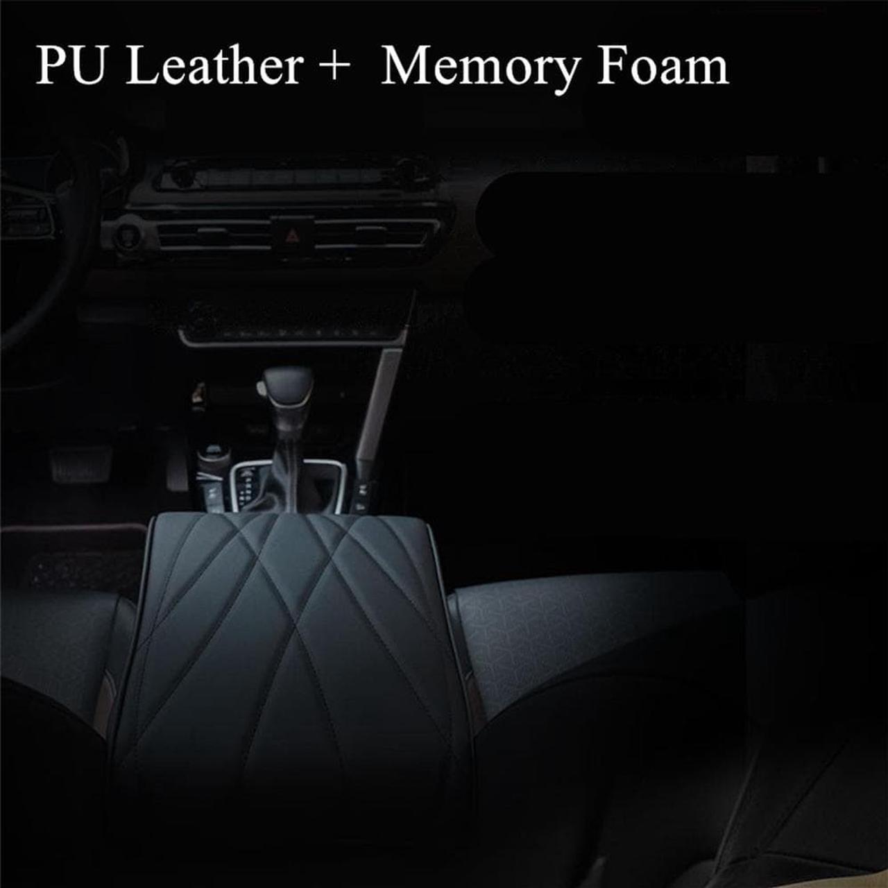 FYUU PU Leather Car Armrest Pad Cover Memory Foam Cushion Hand Supports