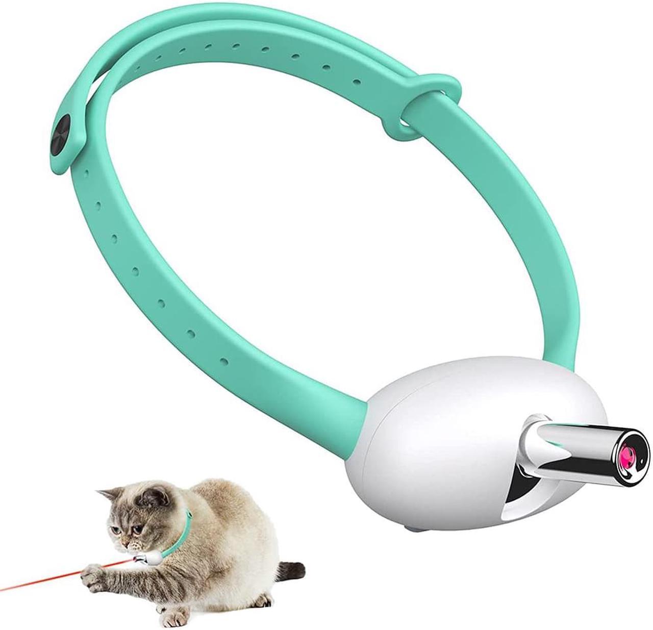 Automatic Cat Toys with LED Lights Activated USB Rechargeable Amusing Collar