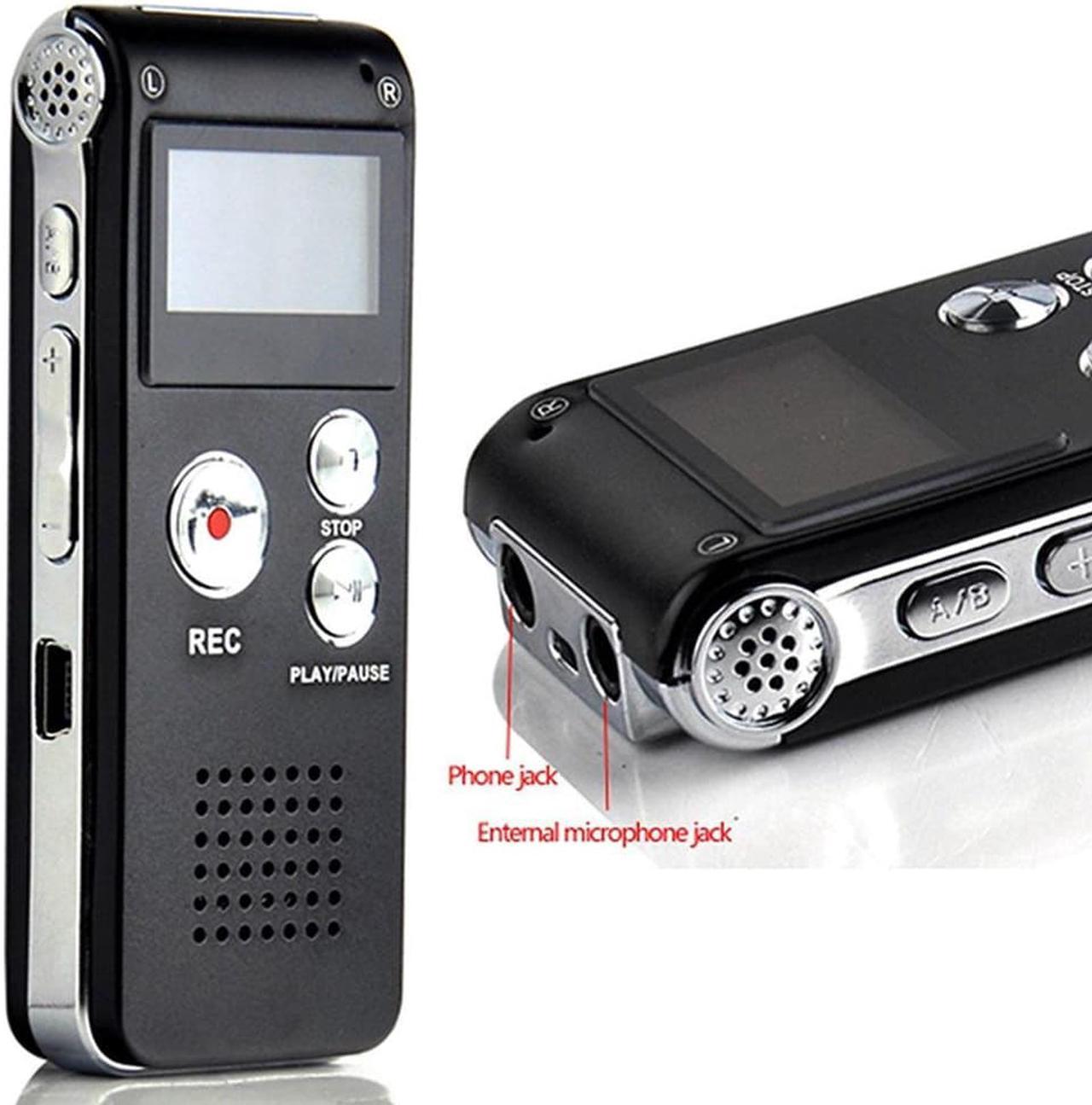 Multi-functional Rechargeable 8GB Digital Audio Voice Recorder Dictaphone MP3 Player